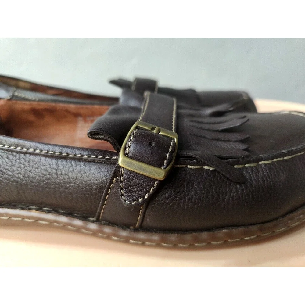 Hush Puppies Professionals Brown Buckle Loafers Men‎ Size 11 Wide Slip On
